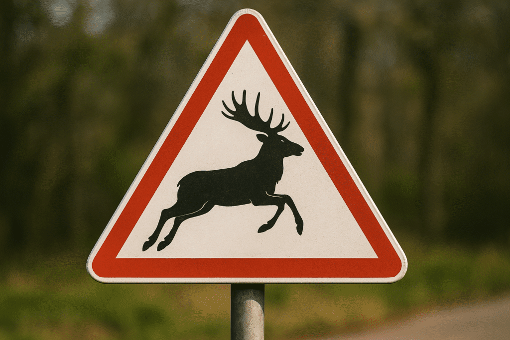 chevreuil en bord de route